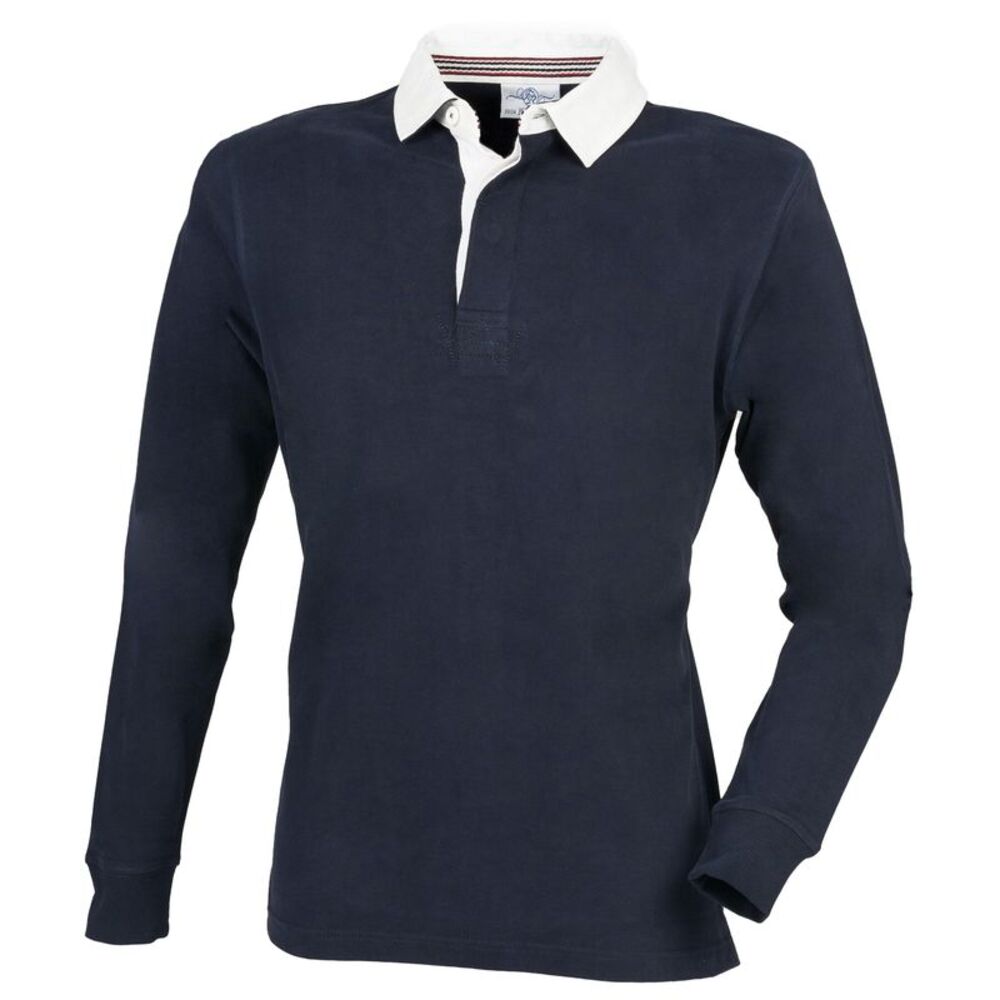 Front Row Mens  Long Sleeve Rugby Shirt/Top / Navy